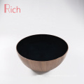 modern glass center table living room black fiberglass round table